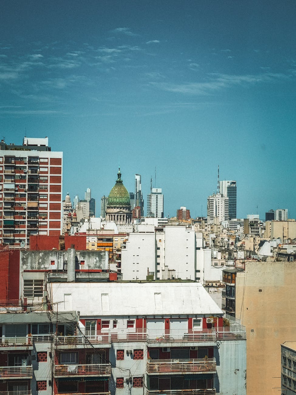 Panoramic view of the City of Buenos Aires at sunset